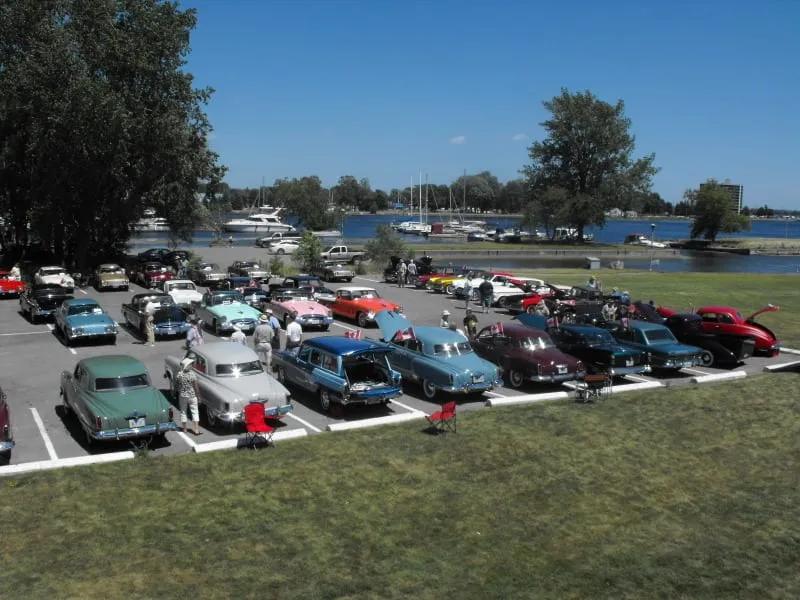 Cars on the lawn at the 2012 Studebaker Made in Canada car show