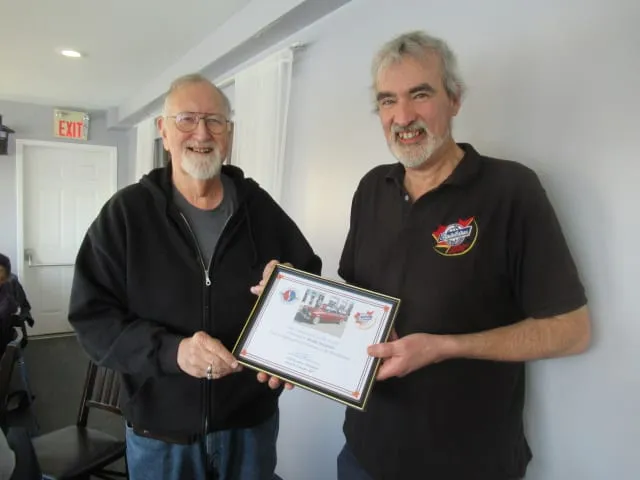 The 2024 Lloyd Crowdis award was presented to Roddy Sergiades by Studebanner Editor Walter Cracknell